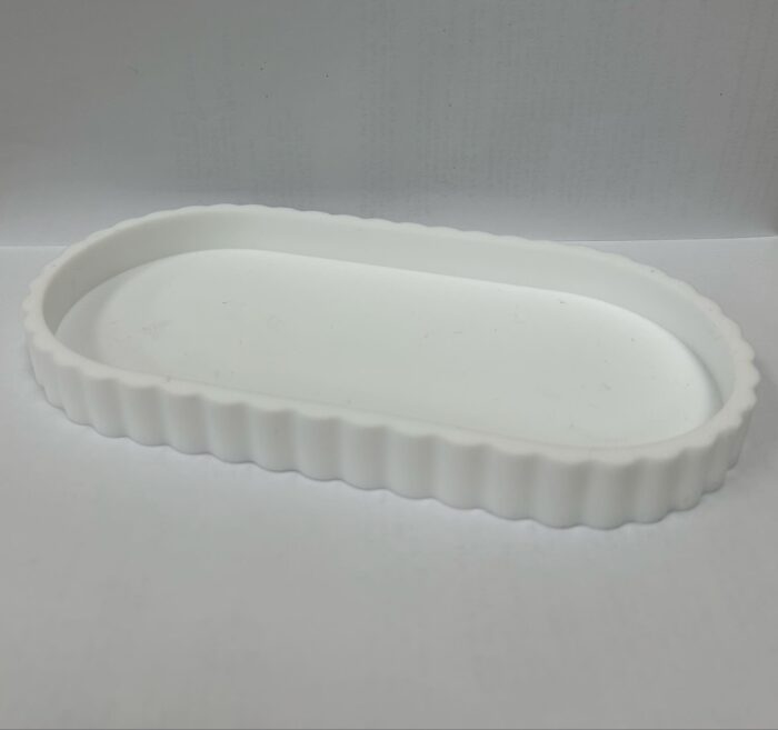 Silicone Tray - White Ribbed