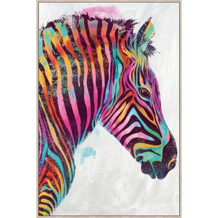 Multi Stripes Zebra Wall Art