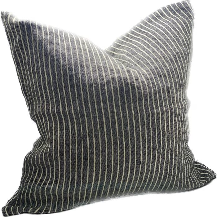 Sanctuary Linen - Ivory and Charcoal Stripe Cushion
