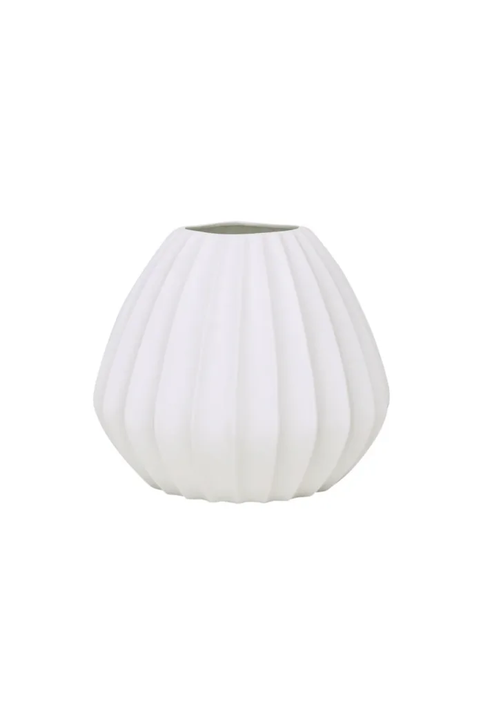 Table Lamp Wide Ridge - White