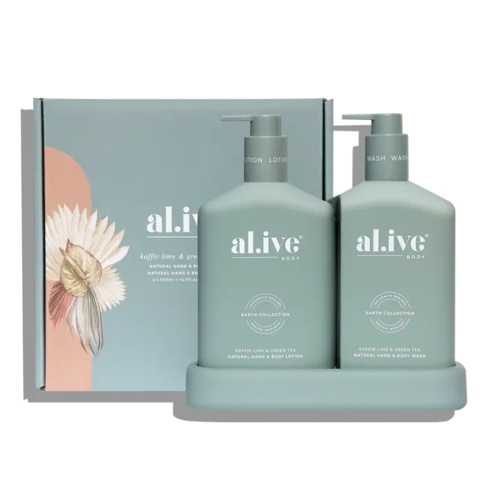 Al.ive Bathroom Duo - Kaffir Lime and Green Tea