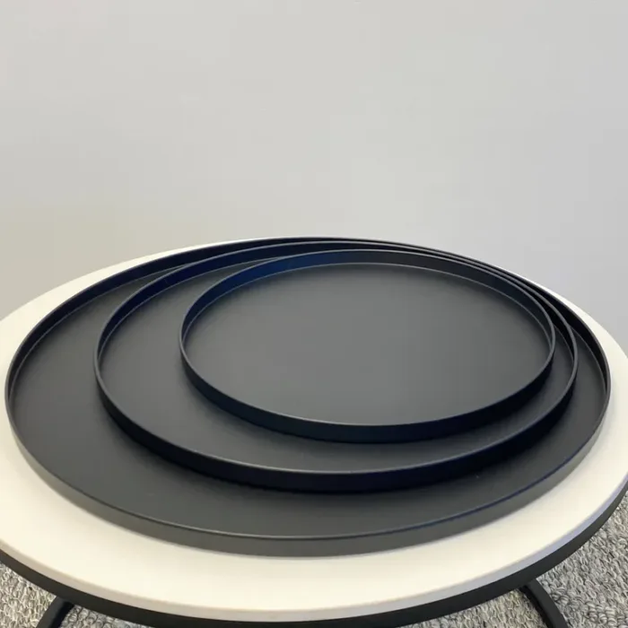 Bianca Metal Tray Set of 3 - Black