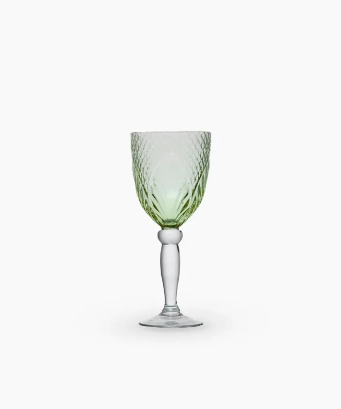 Vintage Goblet Glass - Green
