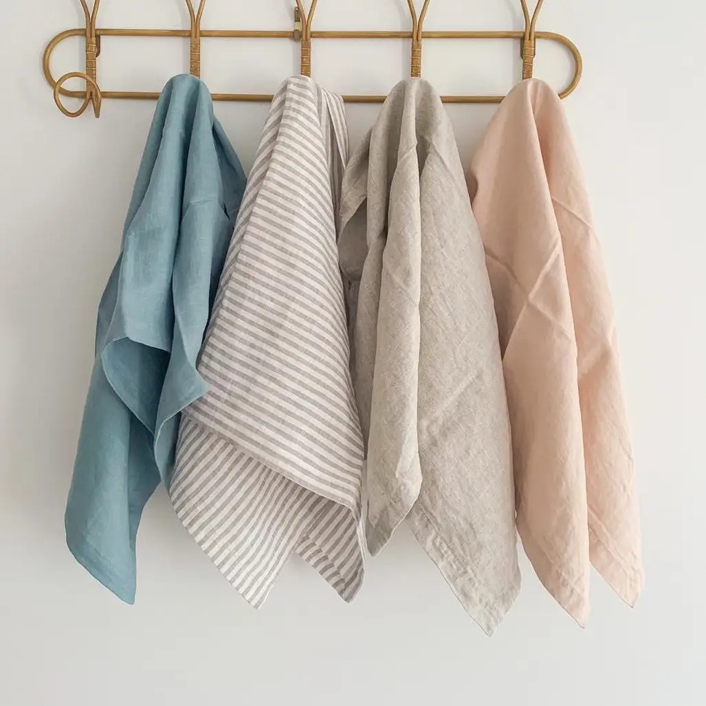 Pure Linen Tea Towel - Natural - Image 2