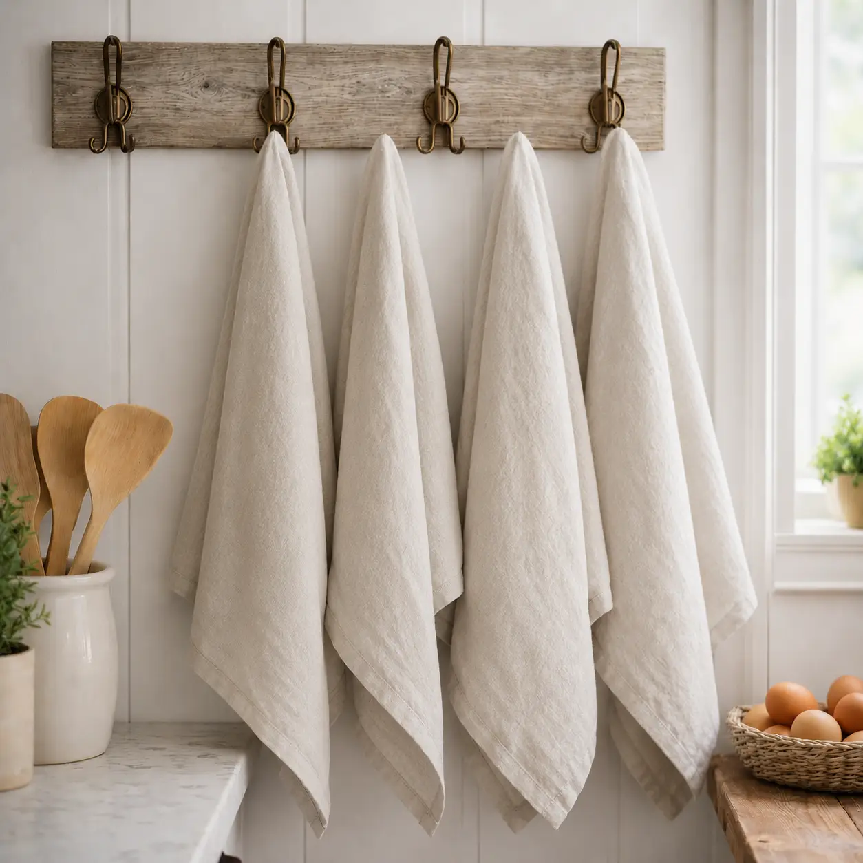 Pure Linen Tea Towel - Pebble
