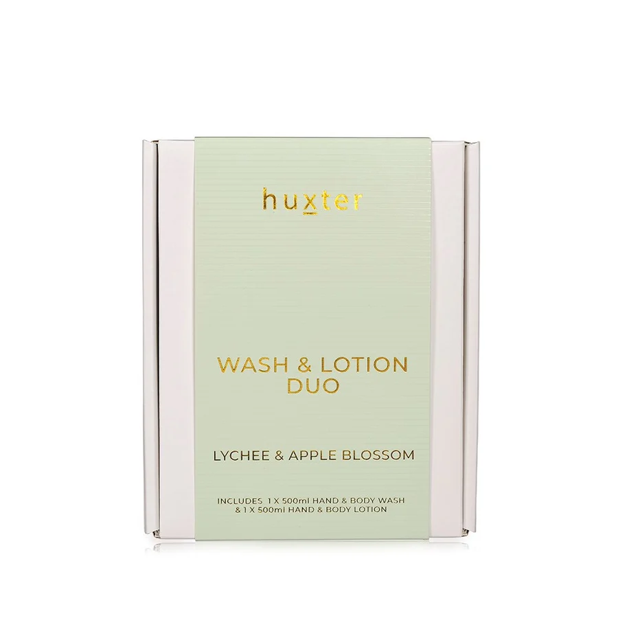 Huxter Wash and Lotion Duo - Lychee and Apple Blossom